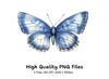 Blue Butterfly Clipart Bundle