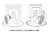 Relaxing by the Fireplace Coloring Books