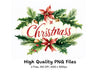 Christmas Holly Wreaths Clipart Bundle