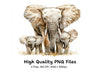 Elephant Family Clipart Bundle