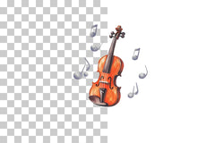 Vintage Violin Clipart Bundle with Musical Notes - CraftNest - Digital Crafting and Art