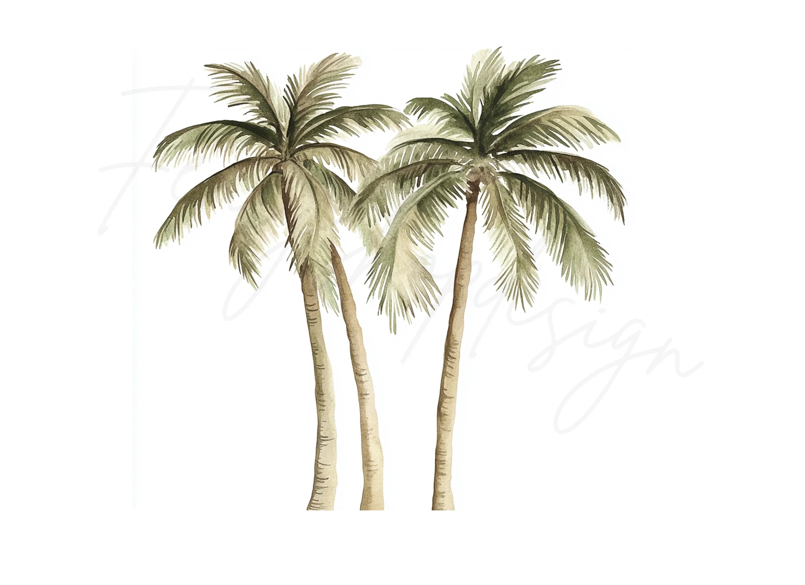 Vintage Palm Tree Clipart Bundle