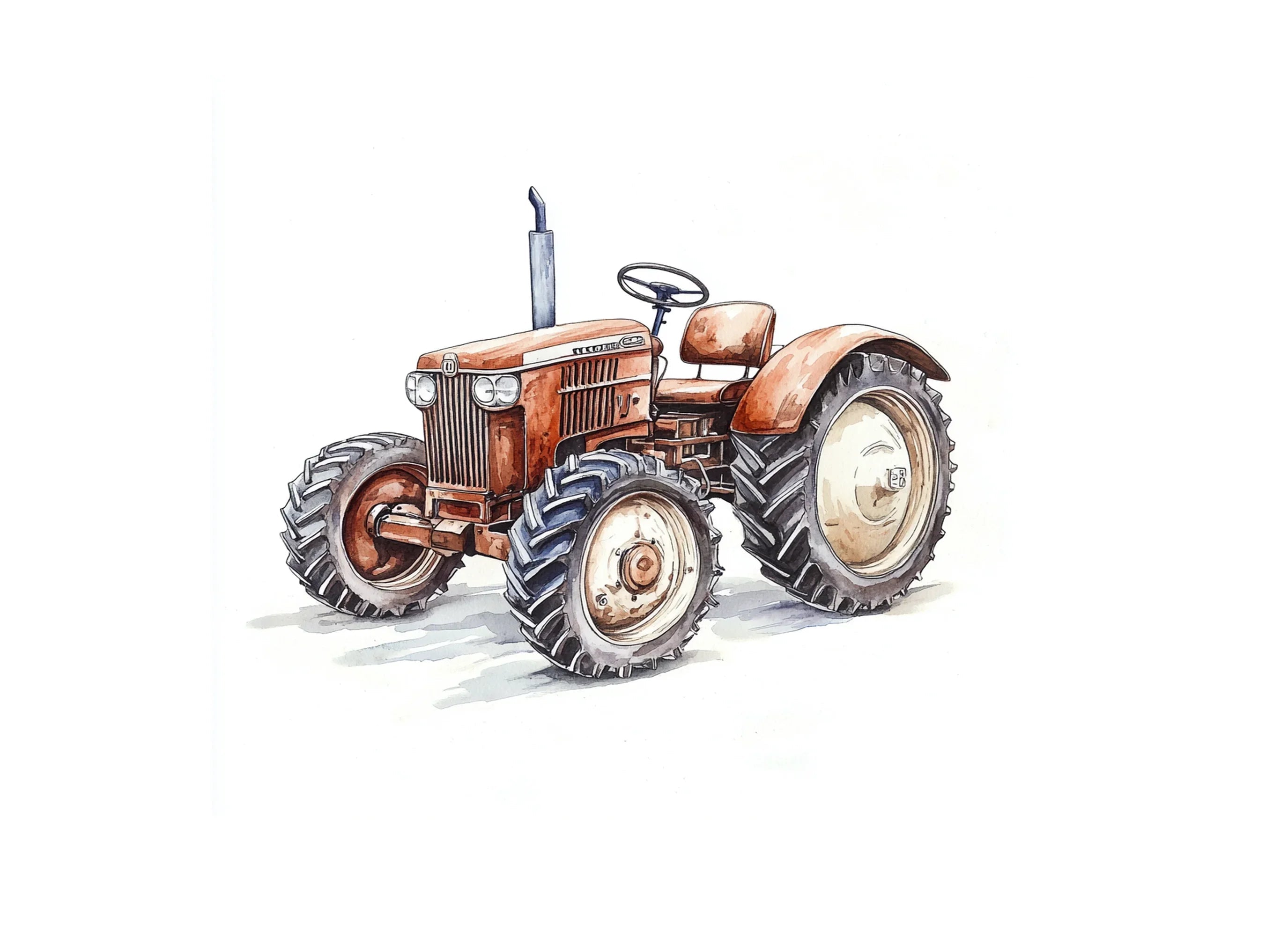 Vintage Tractor Clipart Bundle