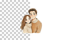 Romantic Comic Style Characters Clipart Bundle - CraftNest - Digital Crafting and Art