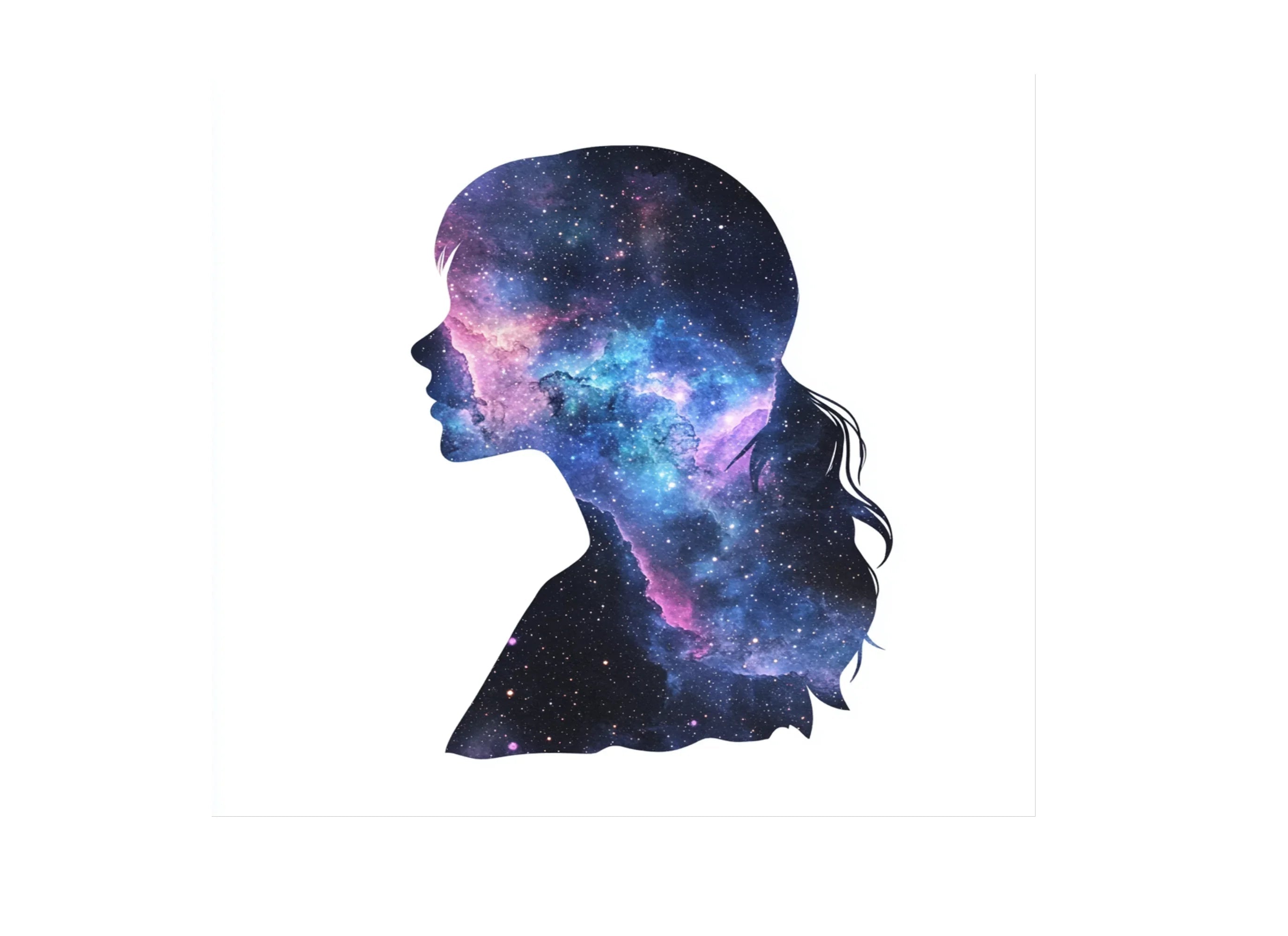 Galaxy Women Silhouettes Clipart Bundle
