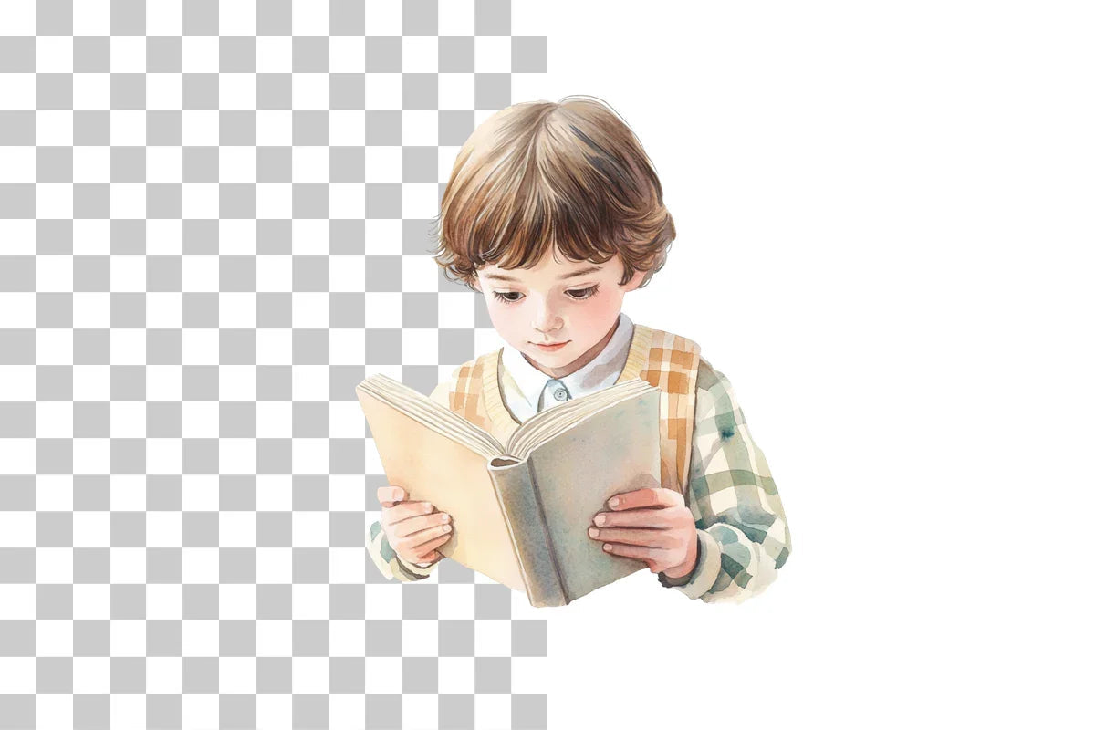 School Boy Studying Clipart Bundle - CraftNest - Digital Crafting and Art