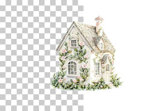 Floral Whimsical Village Cottages Clipart Bundle - CraftNest - Digital Crafting and Art