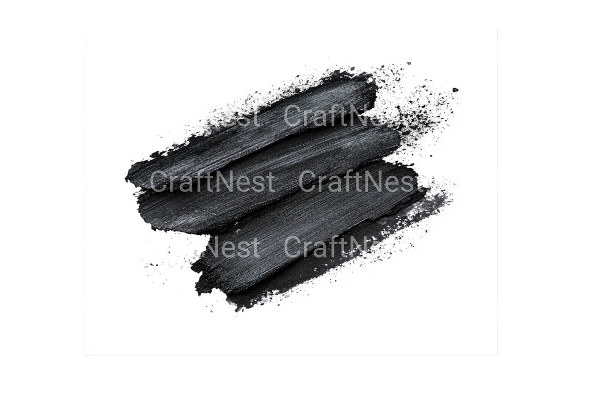 Black Brush Strokes Clipart Bundle