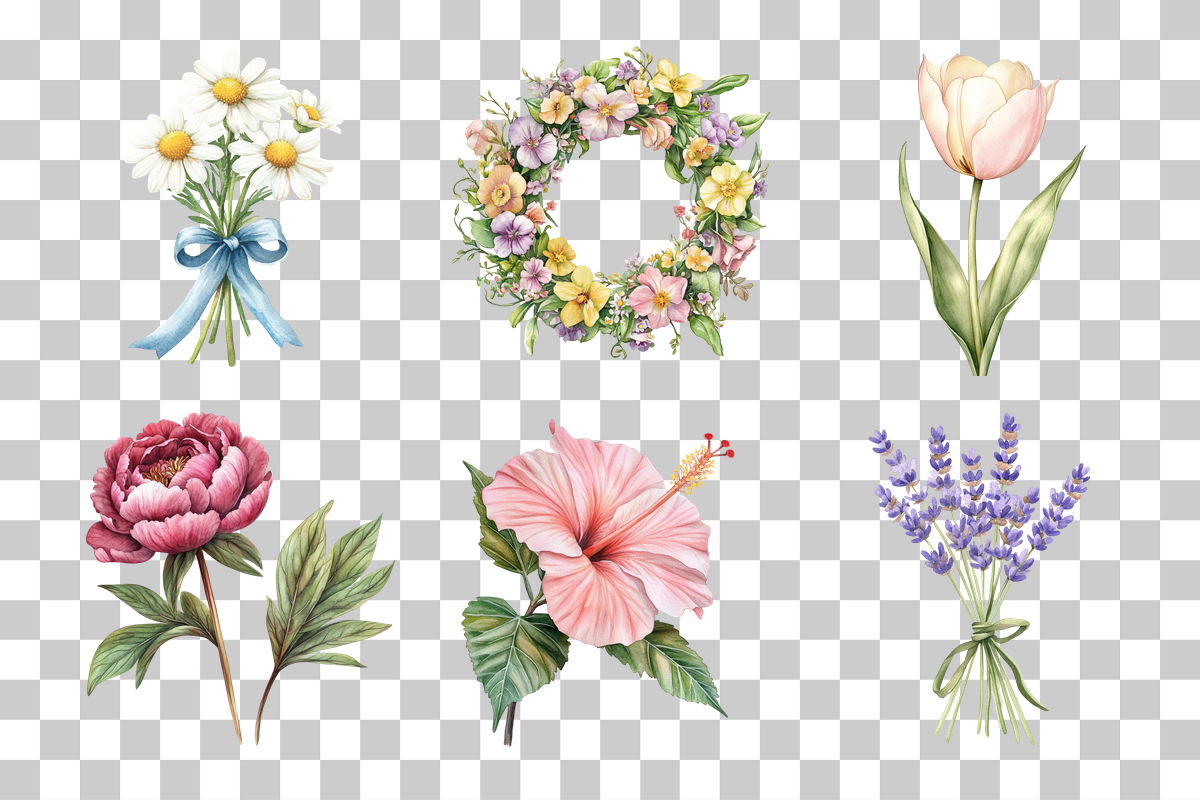 Blooming Beauty Floral Clipart Bundle
