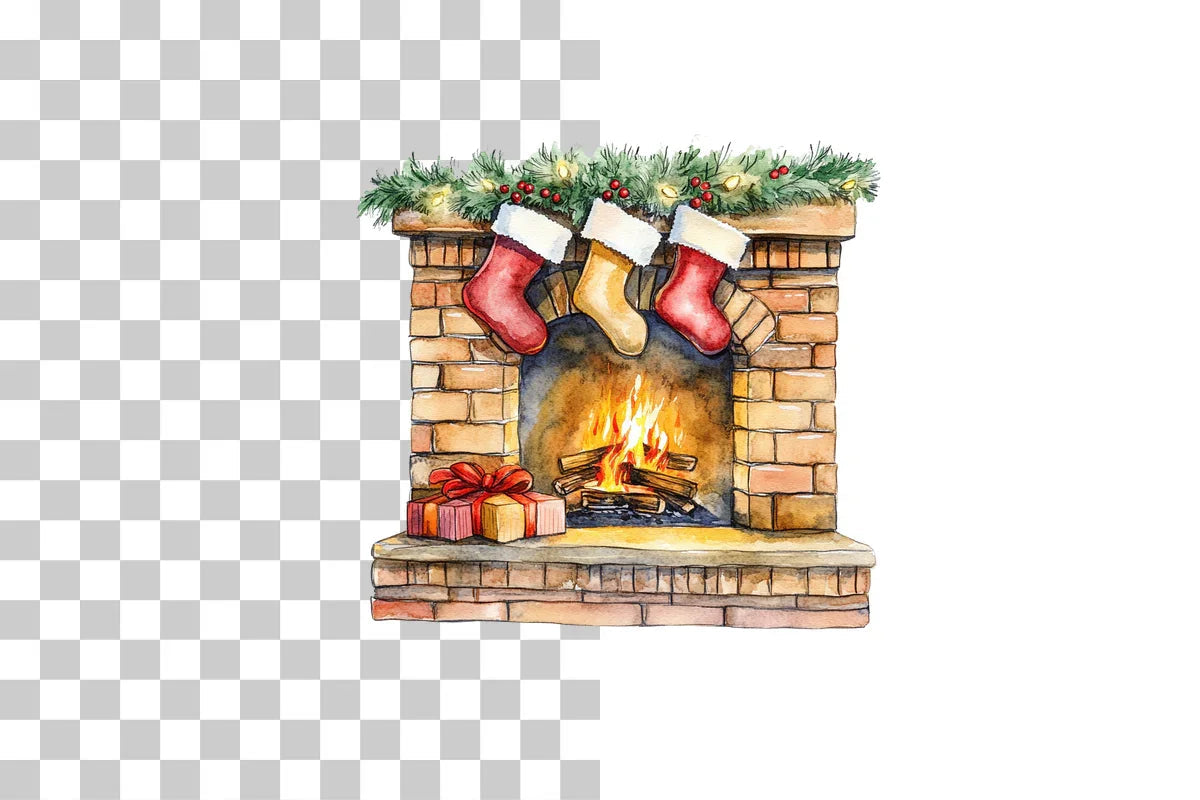 Cozy Fireplace and Socks Clipart Bundle - CraftNest - Digital Crafting and Art