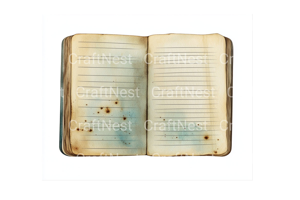 Vintage Paper Notebooks Clipart Designs Planner