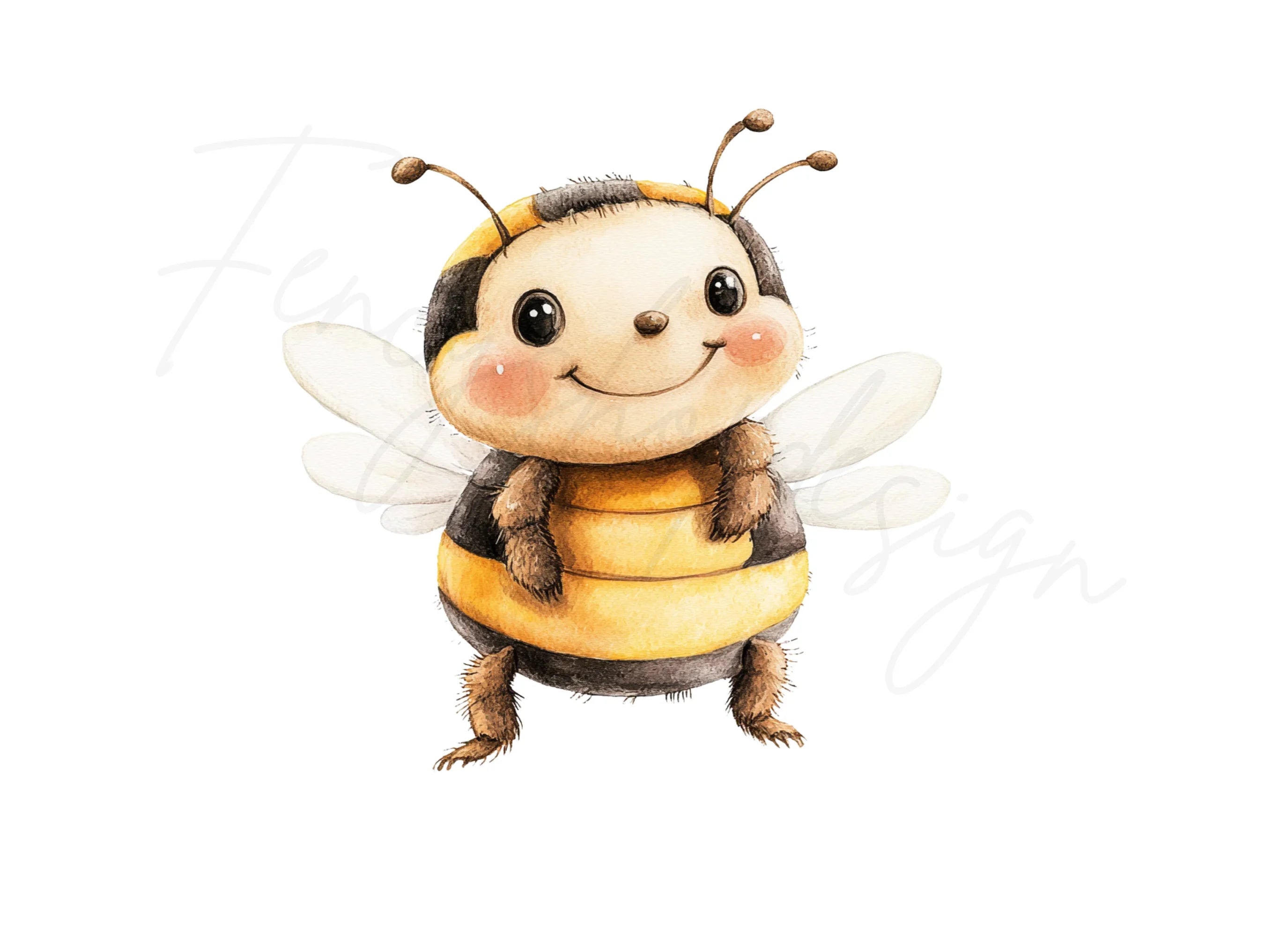 Cute Baby Bee Clipart Bundle