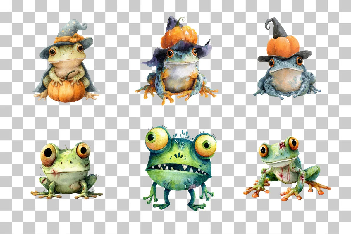 Spooky Frog Clipart Bundle - CraftNest - Digital Crafting and Art