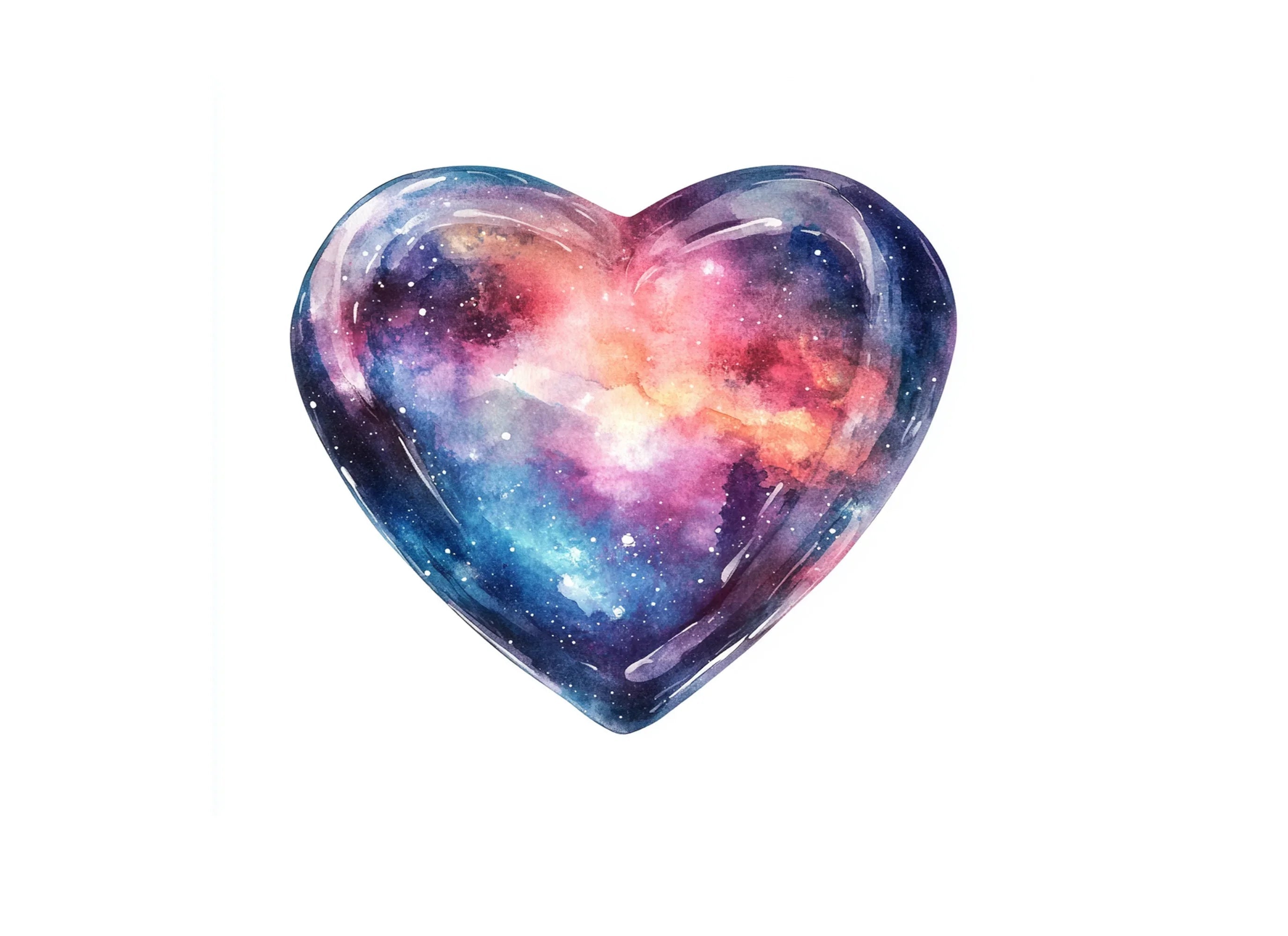 Galaxy Hearts Clipart Bundle
