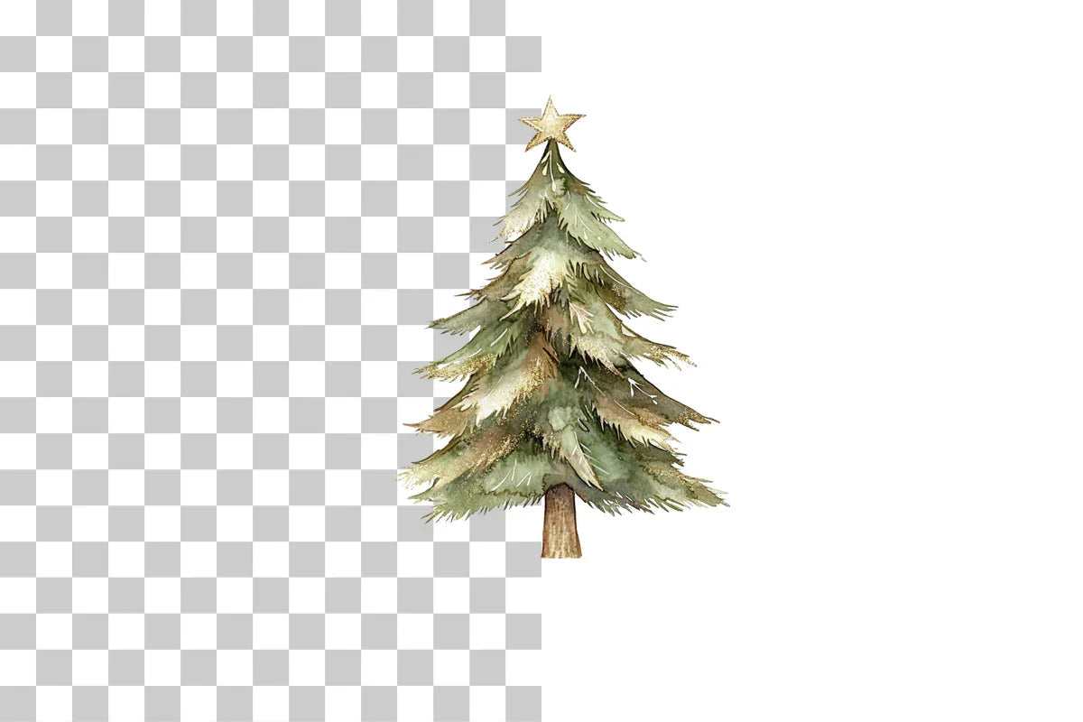 Green and Gold Abstract Christmas Tree Clipart Bundle - CraftNest - Digital Crafting and Art