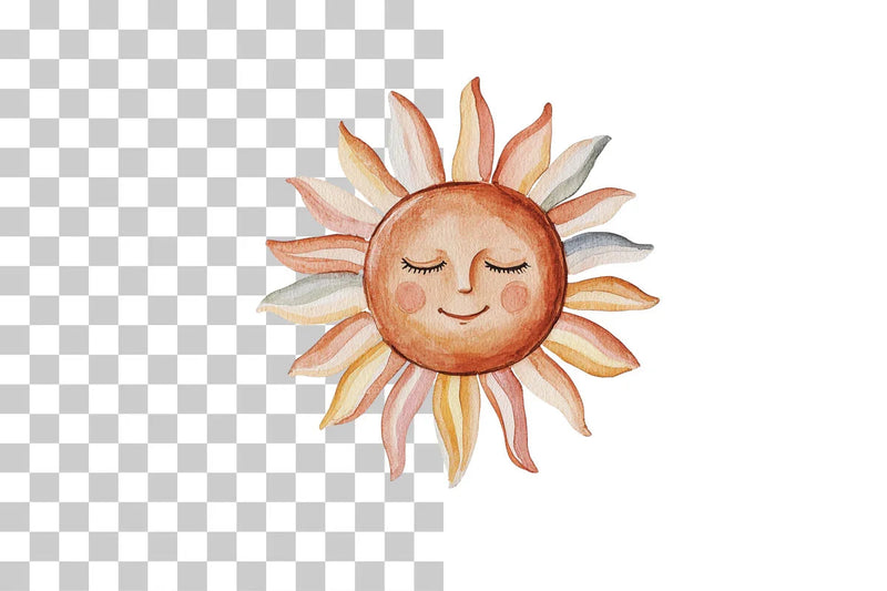 Boho Sun and Rainbow Clipart Bundle - CraftNest - Digital Crafting and Art