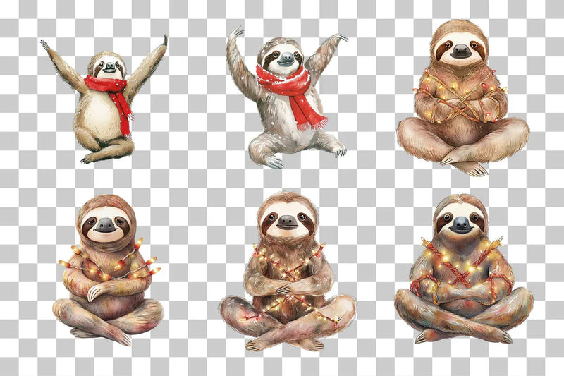 Sloth Workout Clipart Bundle - CraftNest - Digital Crafting and Art