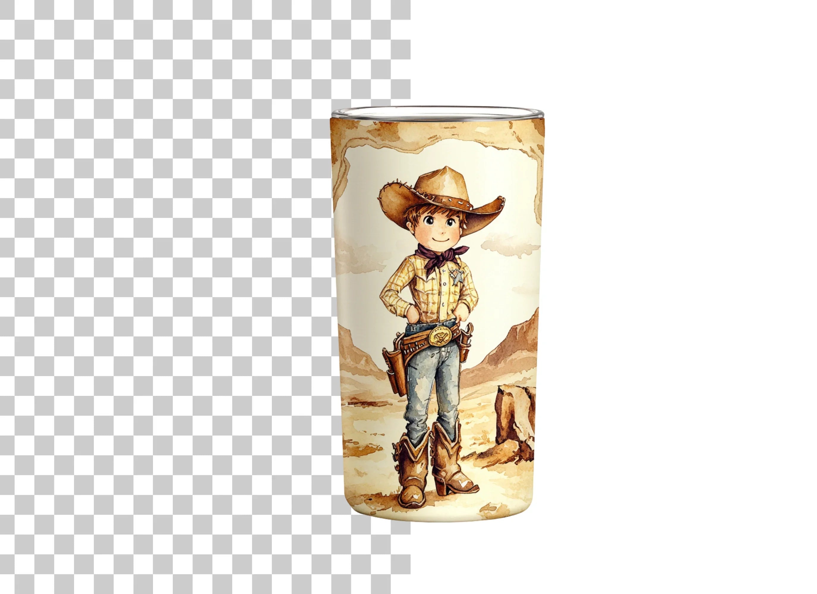 Cute Cowboy Kid Clipart Bundle