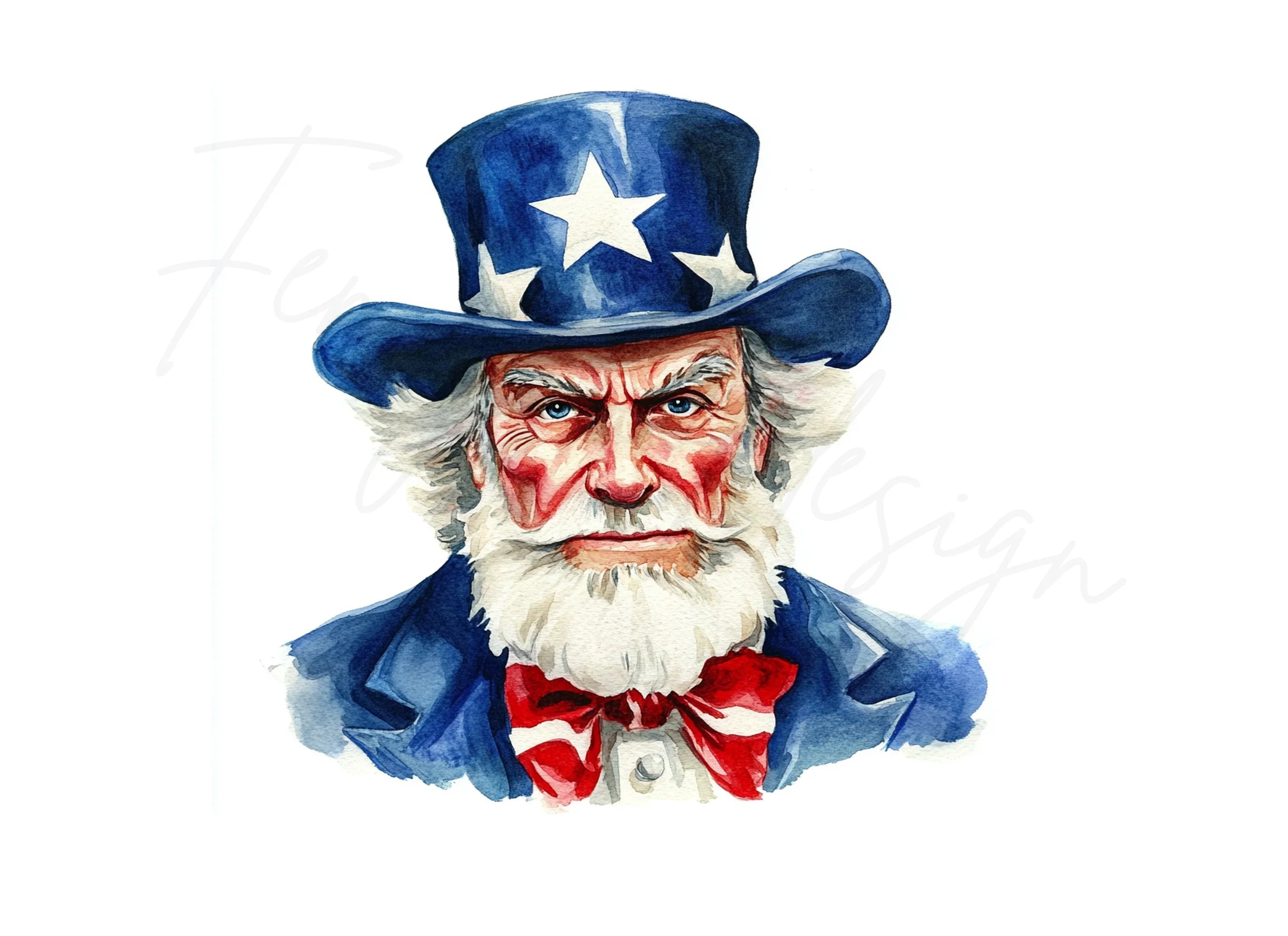 Uncle Sam Portrait Clipart Bundle