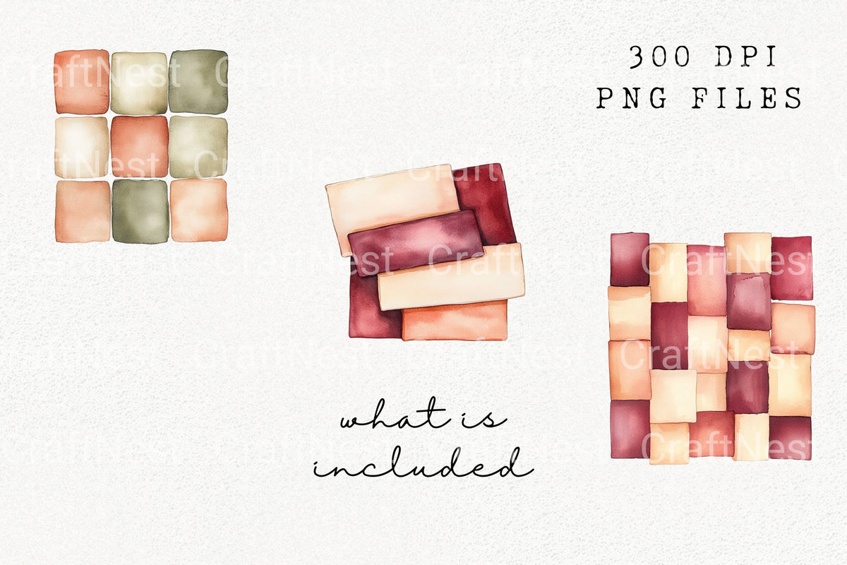 Abstract Block Shapes Clipart Bundle