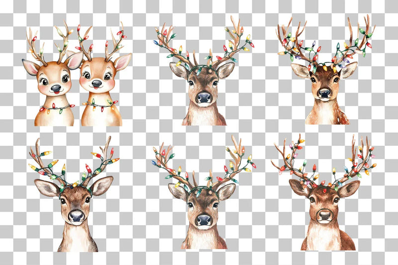 Cozy Reindeer Clipart Bundle - CraftNest - Digital Crafting and Art