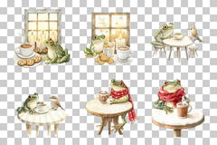 Frog Holiday Clipart Bundle - CraftNest - Digital Crafting and Art