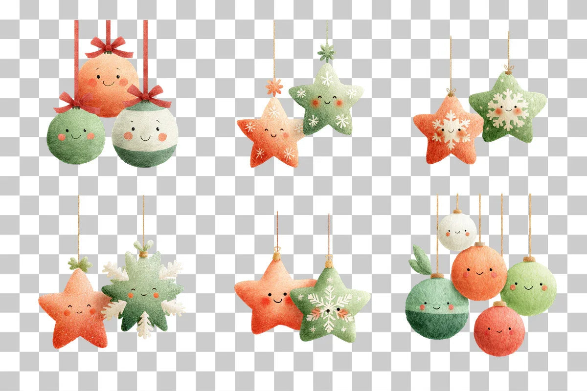 Christmas Ornaments Clipart Bundle - CraftNest - Digital Crafting and Art