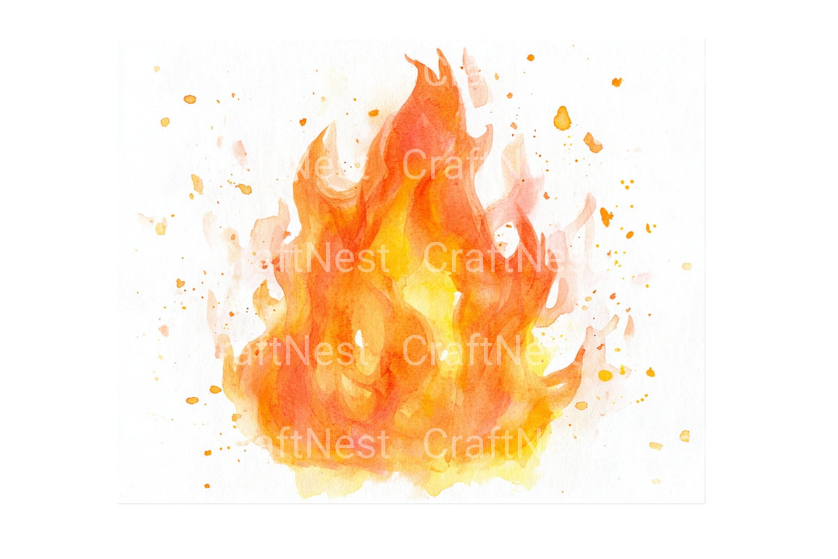 Dynamic Fire Flames Clipart Bundle
