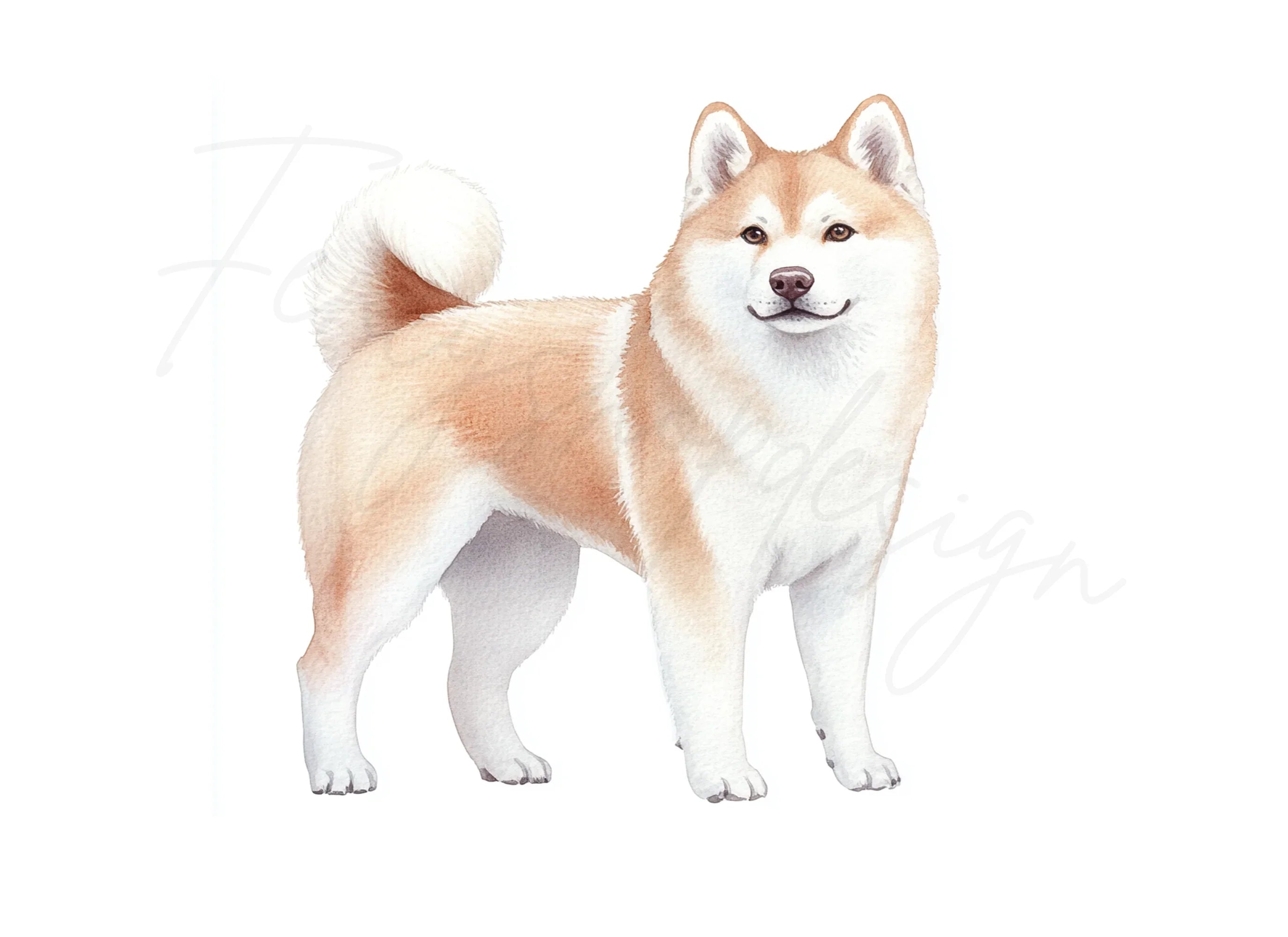 Akita Dog Breed Clipart Bundle