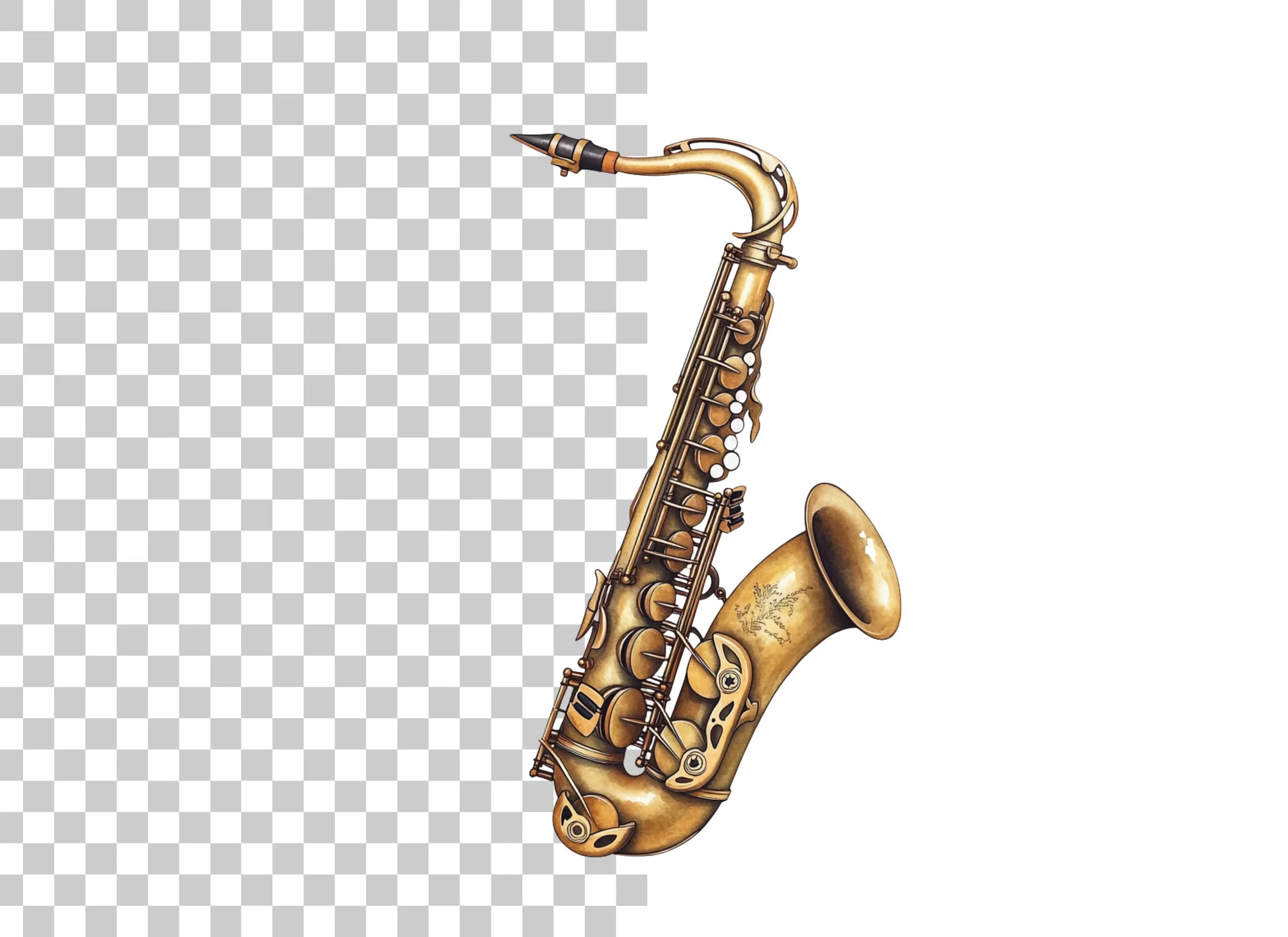 Vintage Saxophone Clipart Bundle