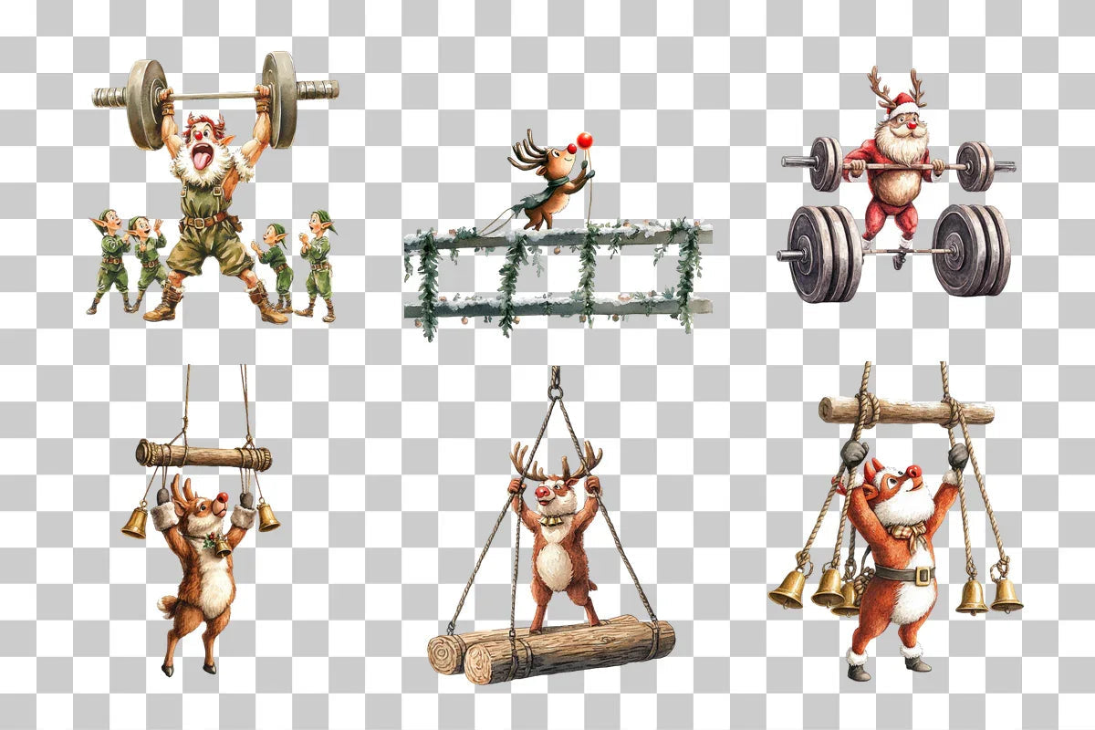 Holiday Workout Clipart Bundle - CraftNest - Digital Crafting and Art