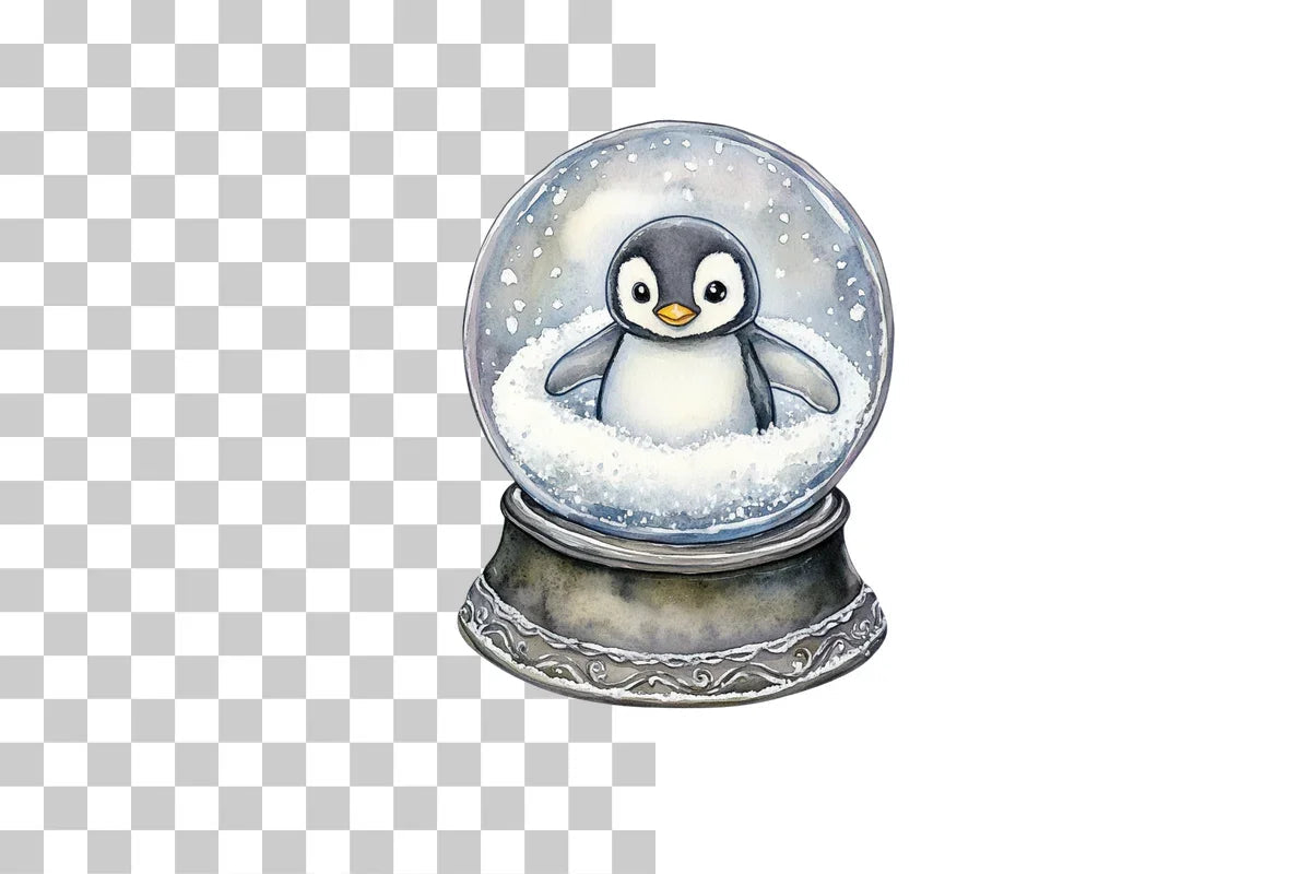 Penguin Snow Globe Clipart Bundle - CraftNest - Digital Crafting and Art