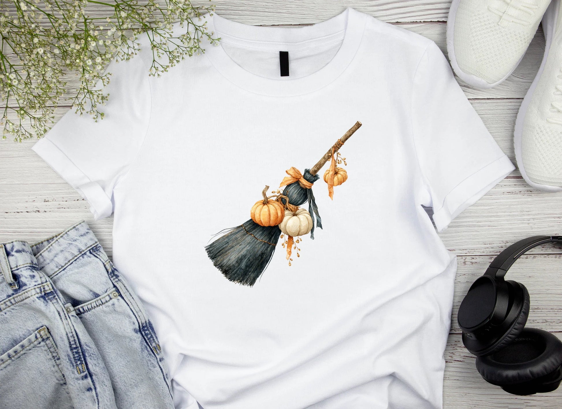 Autumn Witch Broom Clipart Bundle - CraftNest - Digital Crafting and Art