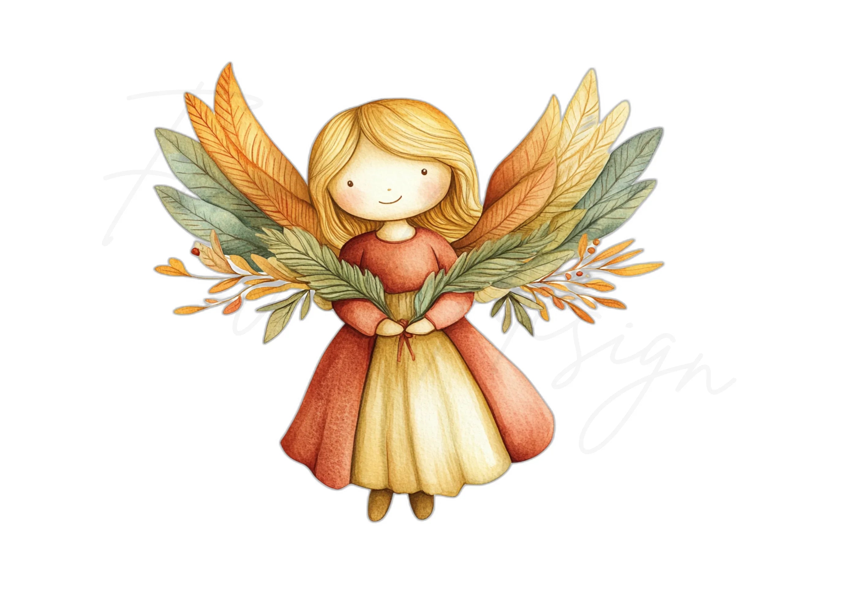Autumn Angel Clipart Bundle