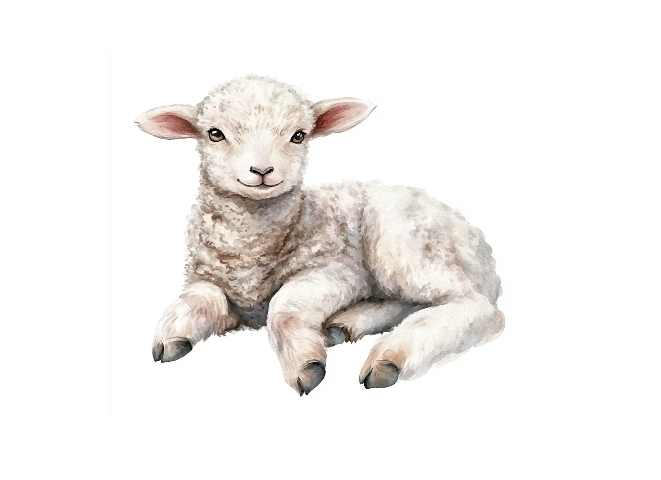 Adorable Baby Lambs Clipart Bundle