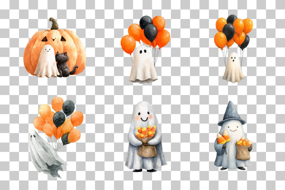 Little Boo Halloween Clipart Bundle - CraftNest - Digital Crafting and Art