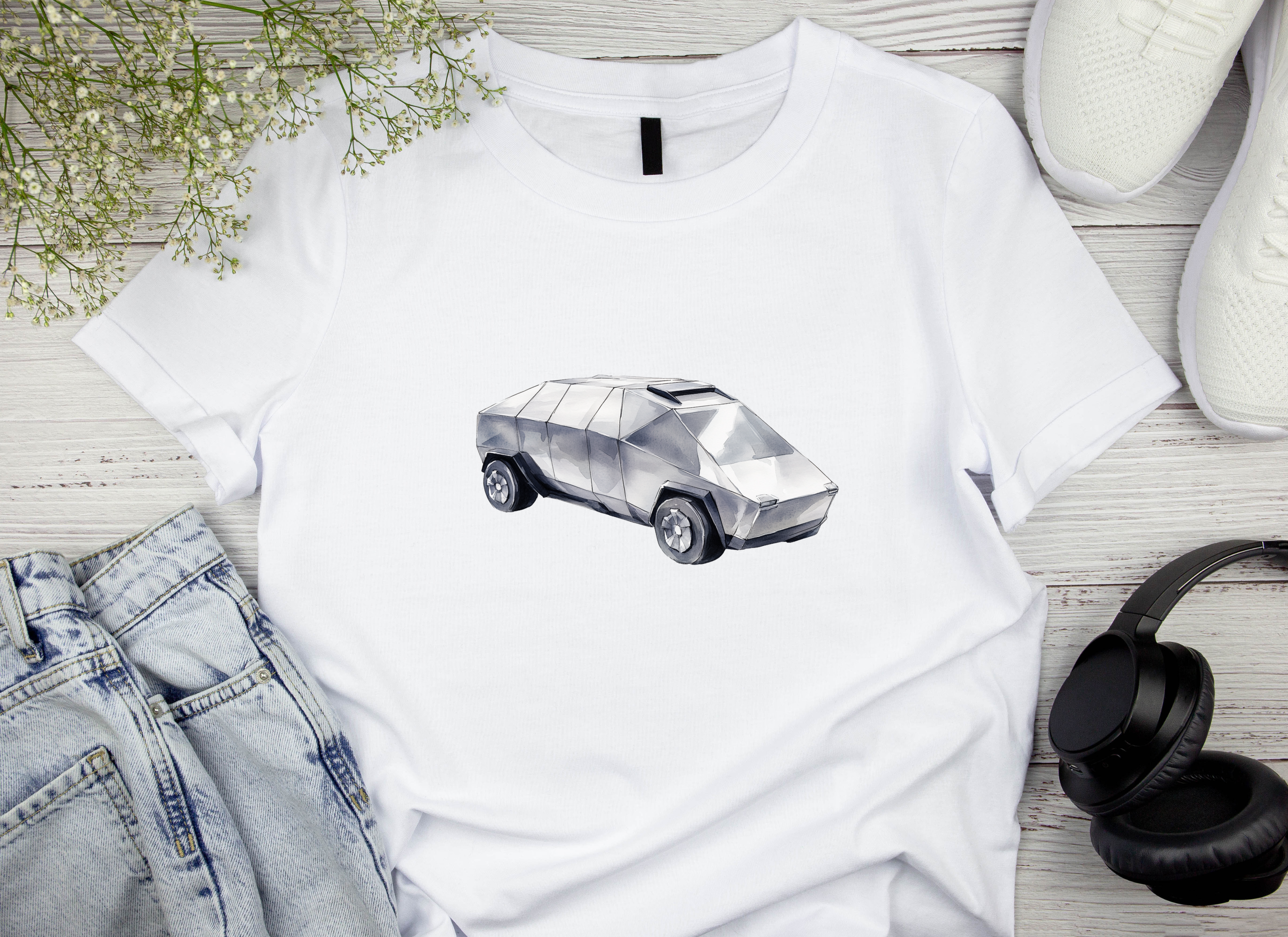 Futuristic Cyber Truck Clipart Bundle