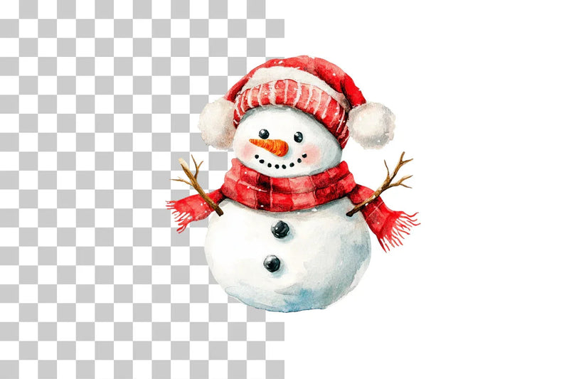 Adorable Christmas Snowman Clipart Bundle - CraftNest - Digital Crafting and Art