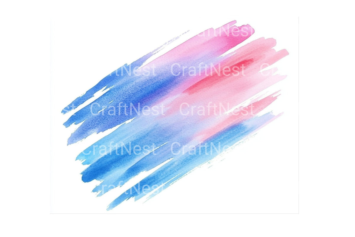 Rainbow Brush Strokes Designs Clipart Bundle