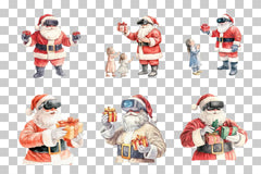 Santa with VR Clipart Bundle - CraftNest - Digital Crafting and Art
