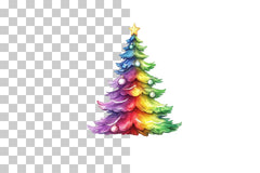 Rainbow Christmas Tree Clipart Bundle - CraftNest - Digital Crafting and Art
