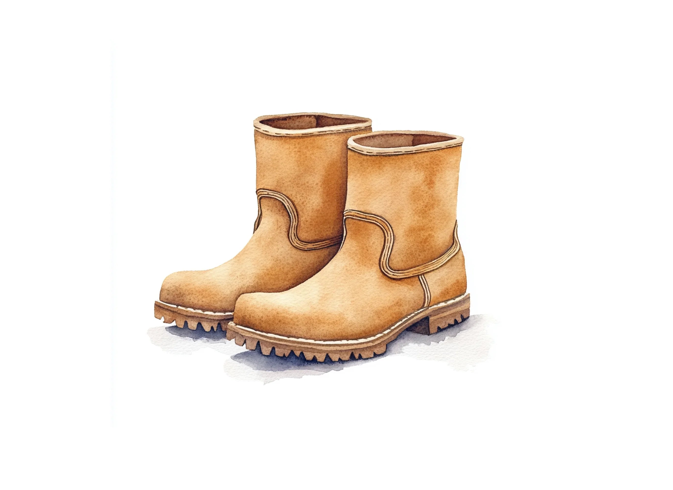 Clean Leather Boots Clipart Bundle