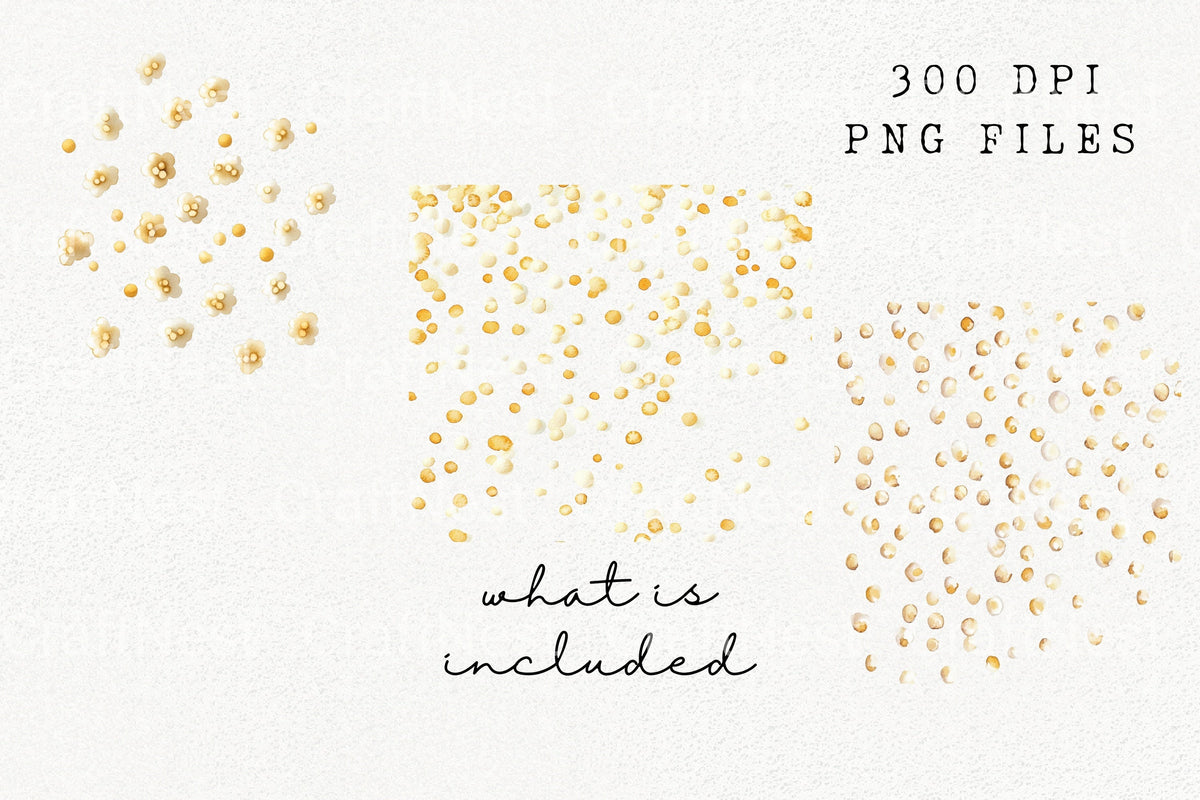 Gold Splatter Clipart Bundle