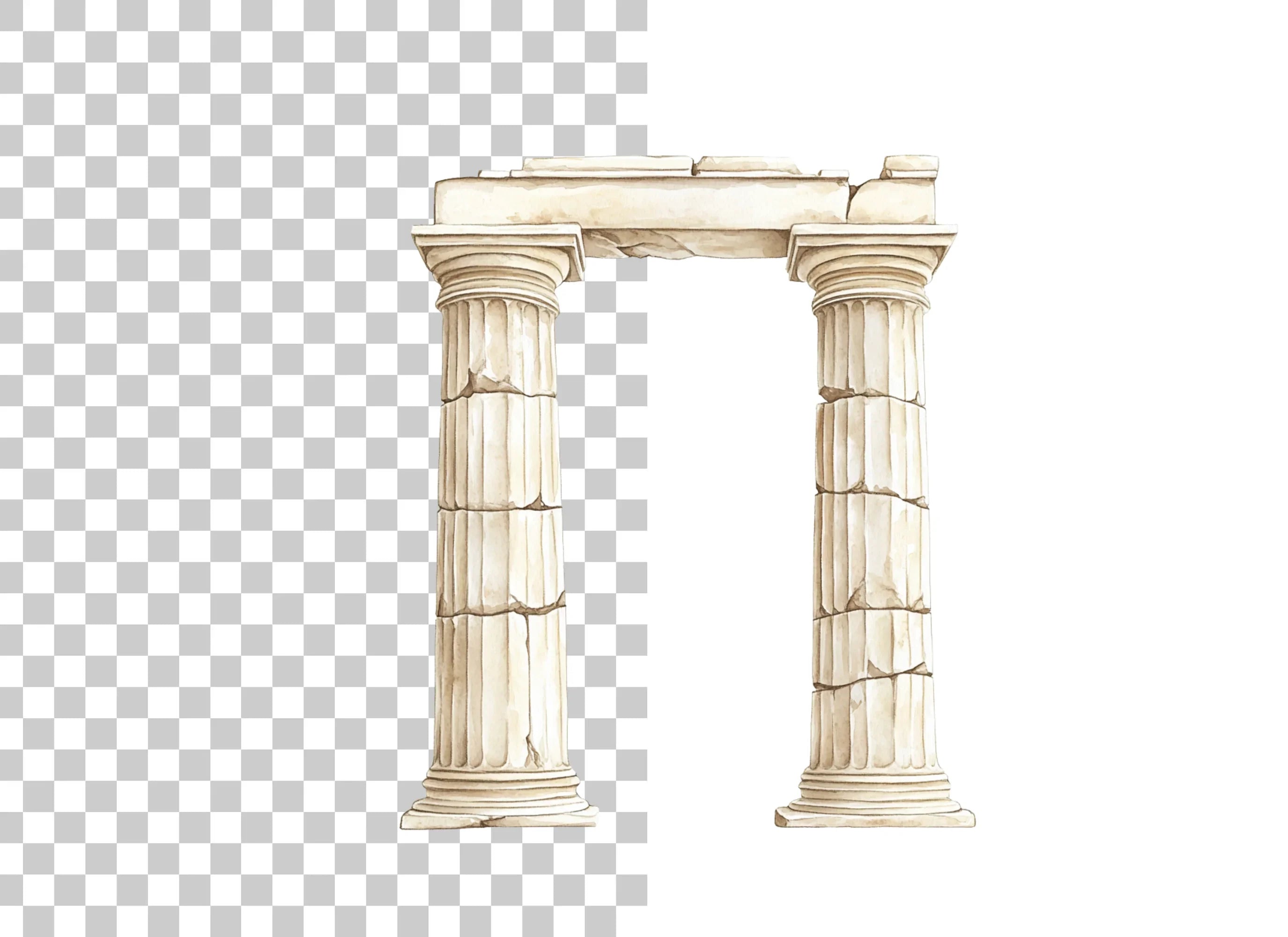 Ancient Greek Columns Clipart Bundle