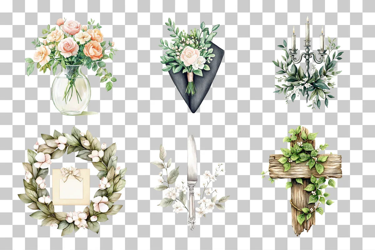 Elegant Wedding Clipart Bundle - CraftNest - Digital Crafting and Art