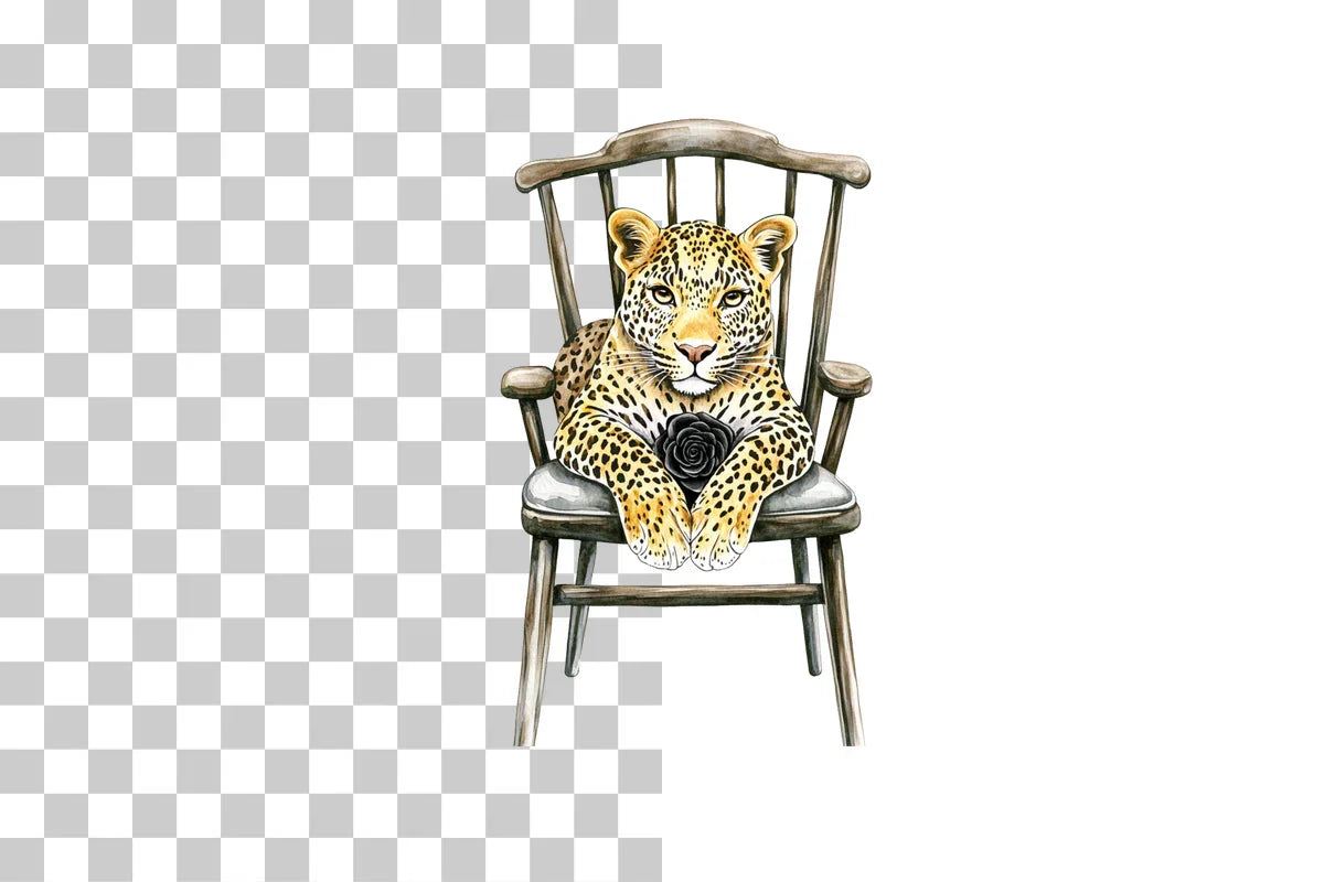 Leopard on Armchair Clipart Bundle - CraftNest - Digital Crafting and Art