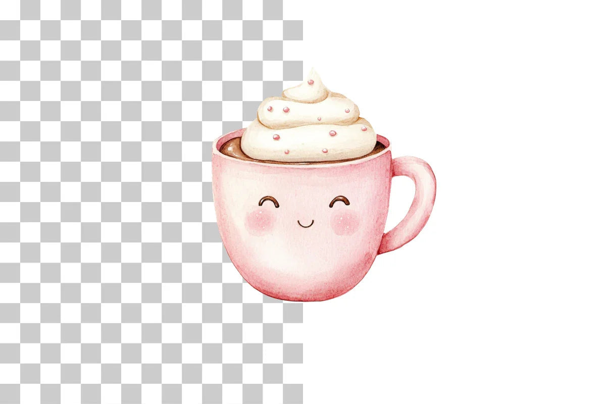 Cute Winter Hot Cocoa Mugs Set Wrap Bundle - CraftNest - Digital Crafting and Art