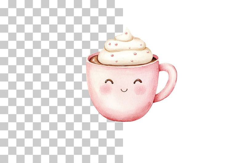 Cute Winter Hot Cocoa Mugs Set Wrap Bundle - CraftNest - Digital Crafting and Art