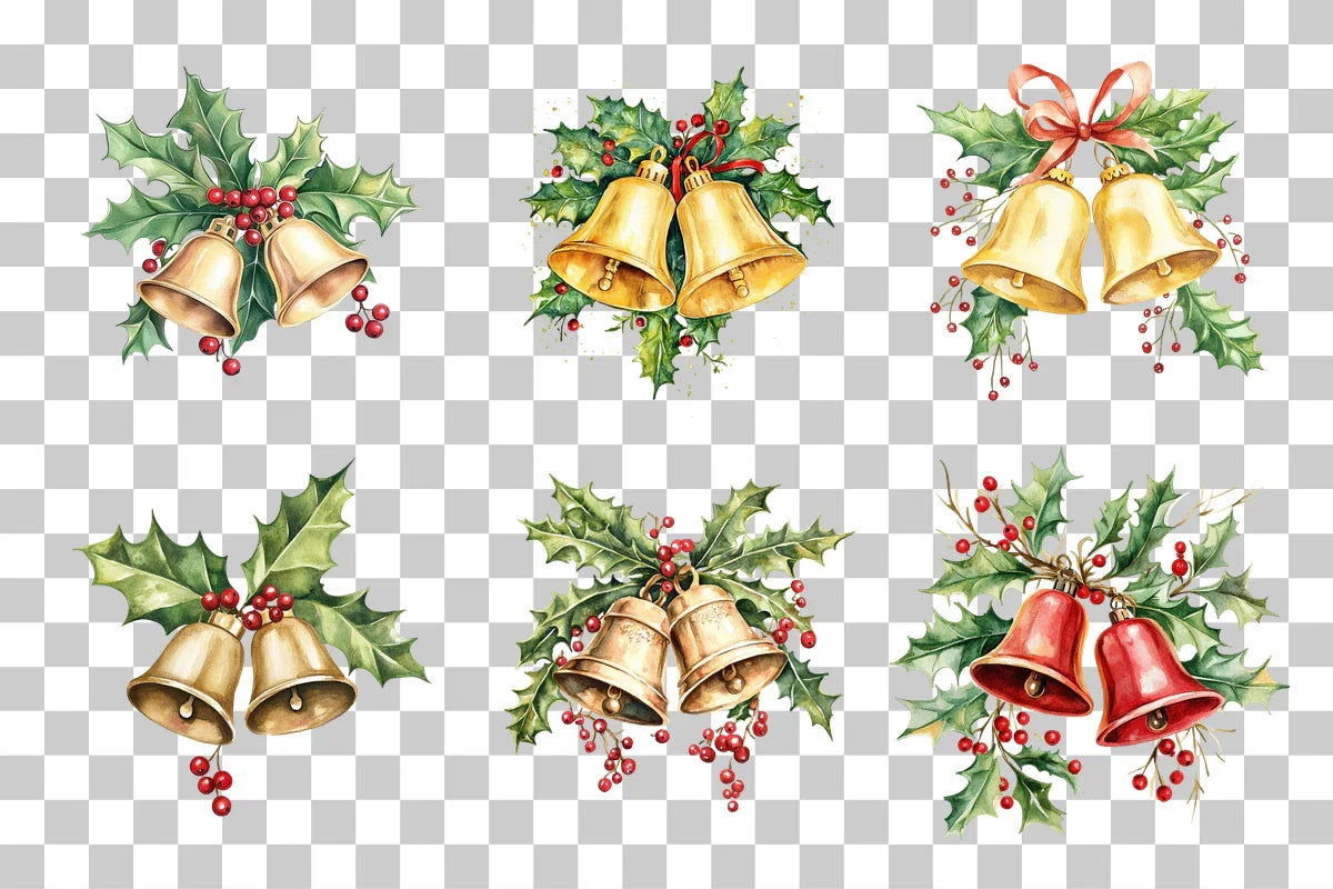 Holiday Bell Decoration Clipart Bundle - CraftNest - Digital Crafting and Art