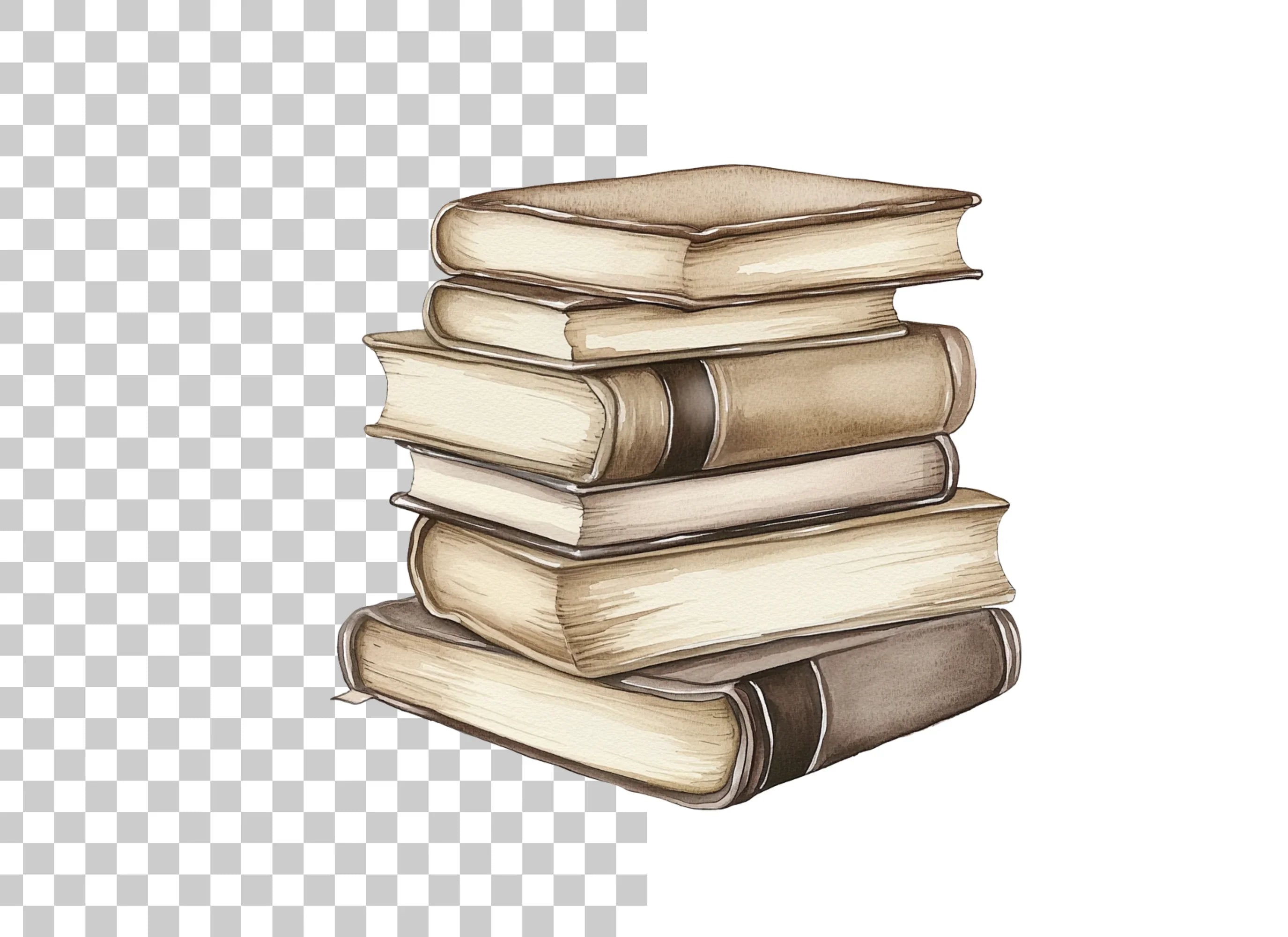 Stack of Books Clipart Bundle